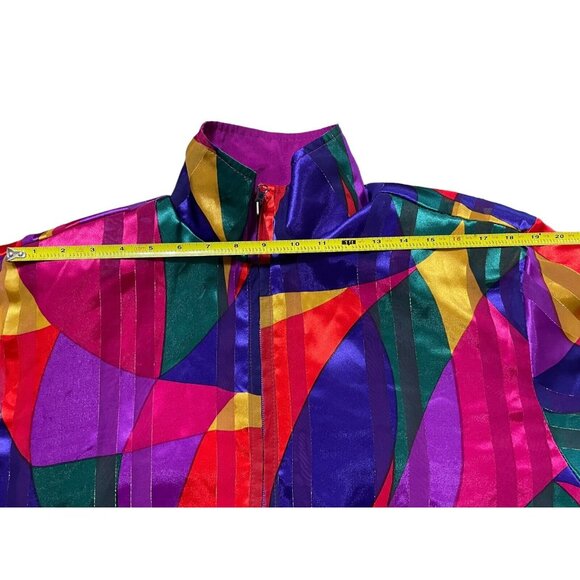 American Designer Styles ADS Womens Reversible Full Zip Bomber Jacket Size Small - Picture 14 of 16